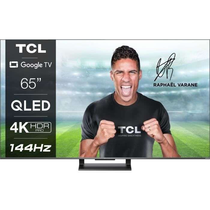 TV 65" TCL 65C731 (2022) - QLED, 4K UHD, 144 Hz, HDR Pro, Dolby Atmos & Vision iQ, HDMI 2.1/eARC, ALLM (via ODR de 150€)