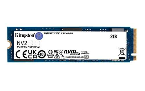 SSD interne M.2 NVMe 4.0 Kingston NV2 (SNV2S/2000G) jusqu'à 3 500 Mo/s - 2 To- TLC