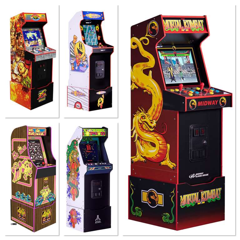 Sélection de Bornes d’Arcade Arcade1Up en promotion - Exemple modèle Mortal Kombat Legacy - 14 jeux, Wifi