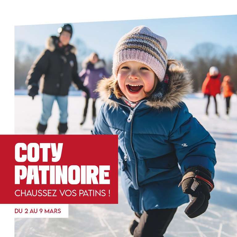 Patinoire gratuite du 2 au 9 mars - CC Coty, Le Havre (76)