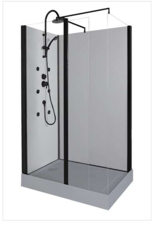 Cabine de douche hydromassante ouverte - 80 x 120 cm (Sélection de magasins)