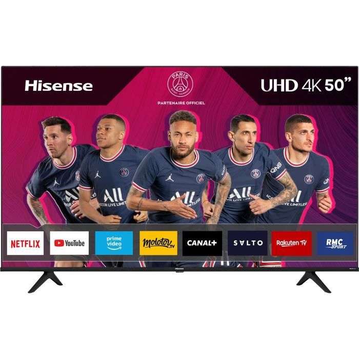 TV 50" Hisense 50A6BG - 4K UHD, HDR10+, Dolby Audio, Smart TV (294.99€ pour les CDAV)