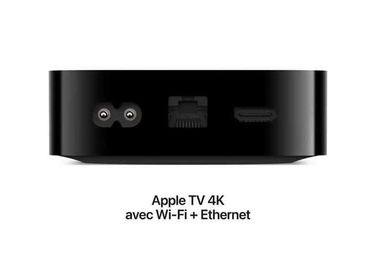 Lecteur multimédia Apple TV 4K Wi‑Fi + Ethernet (2022) - 4K UHD, 128 Go