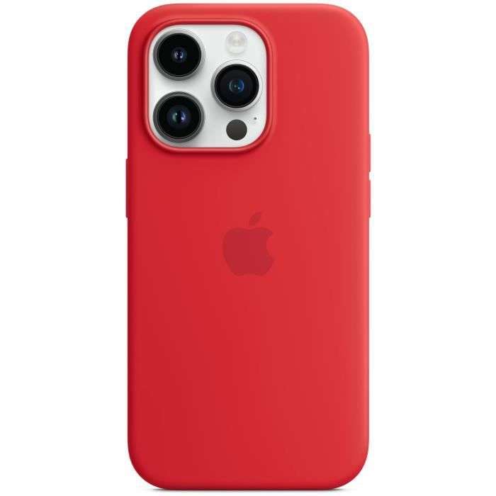 Coque en silicone Apple pour iPhone 14 pro Magsafe - Rouge