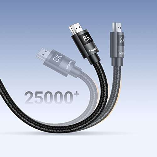 Câble HDMI 2.1 UGreen (2m) - 8K 60Hz/4K 120Hz, certification 8K, coque  aluminium (Vendeur tiers - via coupon) –