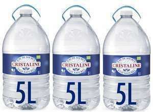 Lot de 3 bidons d'eau de source Cristaline - 3 x 5L