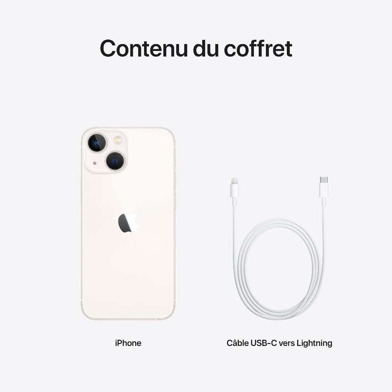 Smartphone 6.1" Apple iPhone 13 tous les coloris (via bonus reprise de votre ancien Smartphone de 50€)