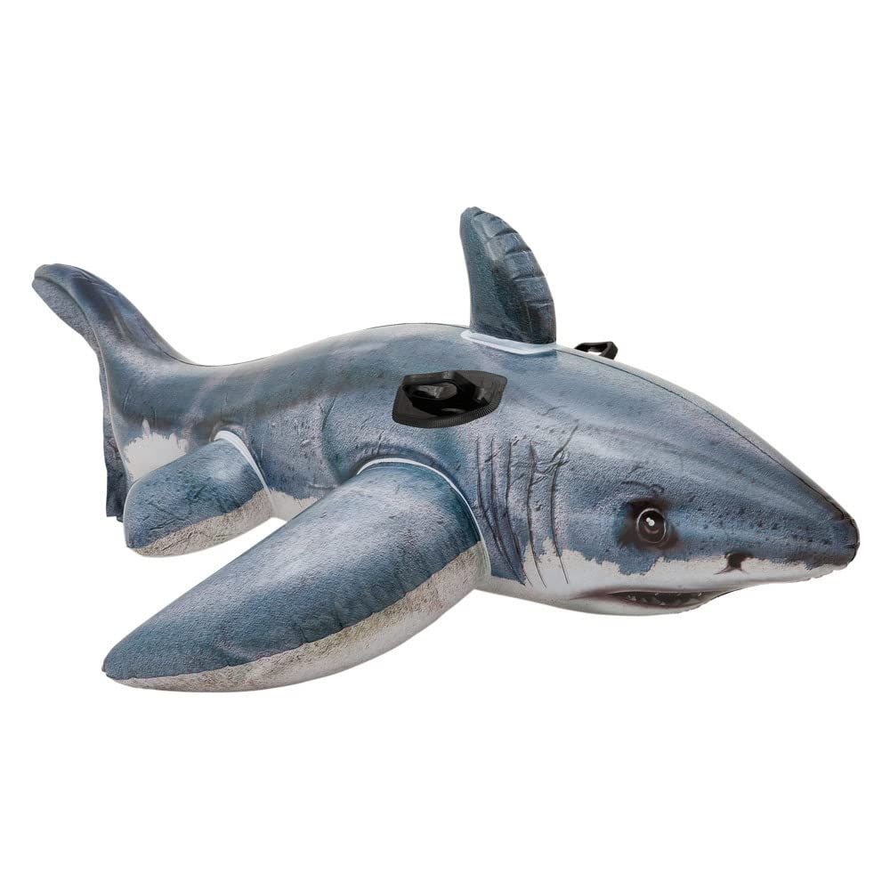 Bouée Grand Requin Blanc à Chevaucher Intex - 173 x 107 cm