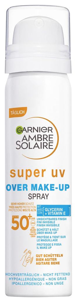 Spray solaire Garnier Ambre Solaire Super UV Over Maquillage SPF 50+