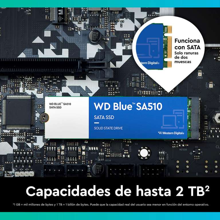 SSD interne SATA M.2 Western Digital Blue SA510 - 1To