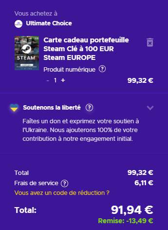 Souvenir busy pipe Carte cadeau Steam de 100 € pour 91,94 € (Dématérialisé) – Dealabs.com