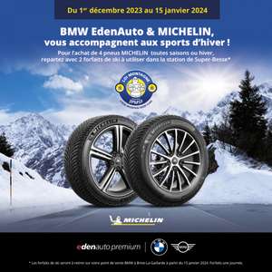 2 forfaits de ski offerts pour l'achat de 4 pneus Michelin - Brive-la-Gaillarde (19)