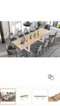 Table à manger extensible Idomya Brixton - 200/300 x 75 x 90 cm, bois et blanc