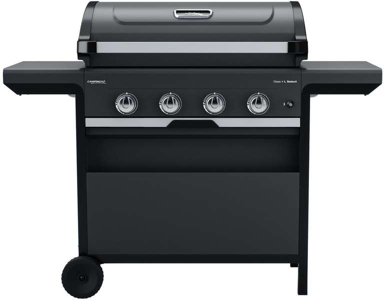 Barbecue à Gaz Campingaz Class 4L Select - 50% grill, 50% plancha, 4 brûleurs 12kW, Système InstaClean + Easy Flow (via 119.70€ fidélité)
