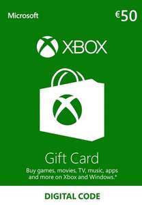 Carte Xbox Live de 50 € pour 40,39 € (Dématérialisé)