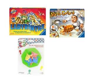 Jeux de société Ravensburger Labyrinthe + Panic Cafard + Jouet Saute-grenouille(via 8€ sur la carte fidélité + bon d'achat 10€ + ODR 20€)