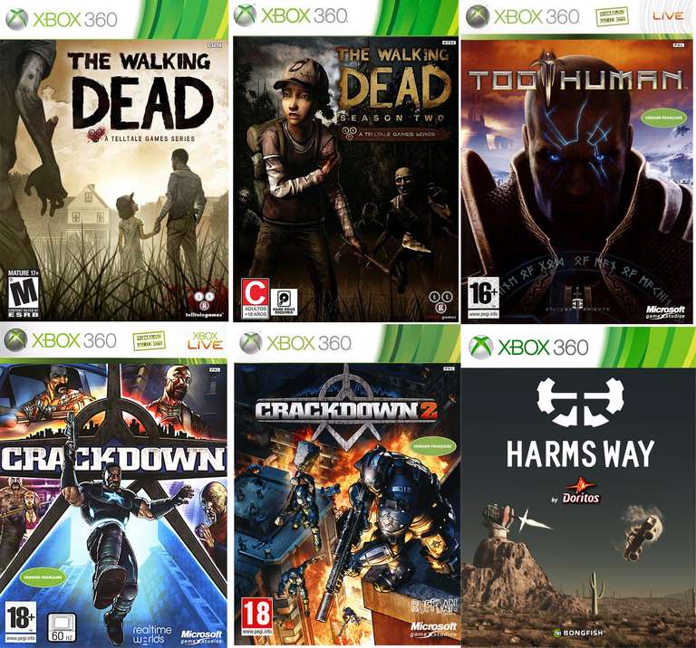 6 jeux Xbox 360 offert (rétrocompatibles Xbox One & Series X|S) (Dématérialisé) - Ex : The Walking Dead: Season 2