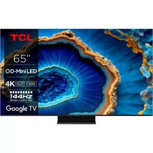 TV 65" TCL 65C802 - QLED Mini-Led, 4K, 144 Hz, HDR Premium 1300, Google TV (via 120€ sur la carte + 105€ offerts en bon d'achat)
