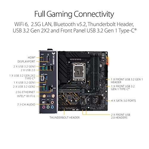 Carte-mère Asus TUF Gaming B660-Plus WiFi D4 - ATX, LGA 1700