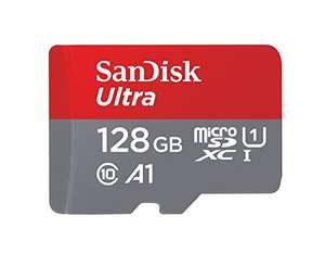 Carte mémoire MicroSDXC SanDisk Ultra - 128Go classe 10 + adaptateur SD