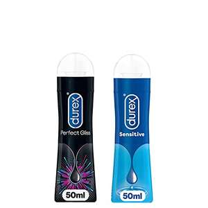 [Prime] Lot de 2 gels lubrifiants intimes Durex - lubrifiant Perfect Gliss Silicone 50 ml + 1 gel Sensitive Confort 50 ml