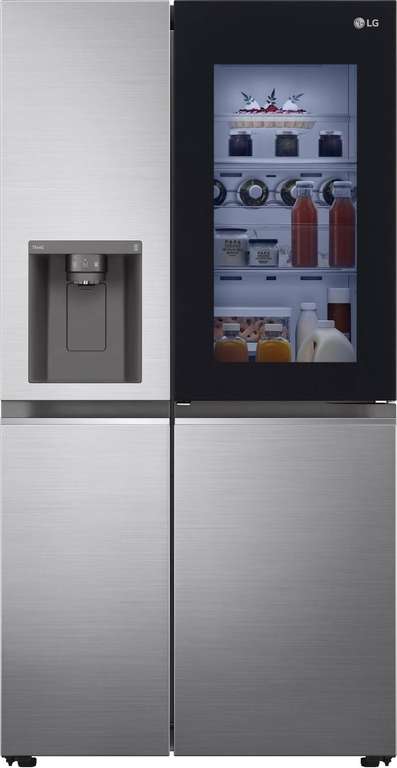 Réfrigérateur américain connecté LG Instaview GSXV80PZLE - 635L, Vitre opacifiante, Distributeur d'eau (Via 255€ en créd fid + 200€ ODR)