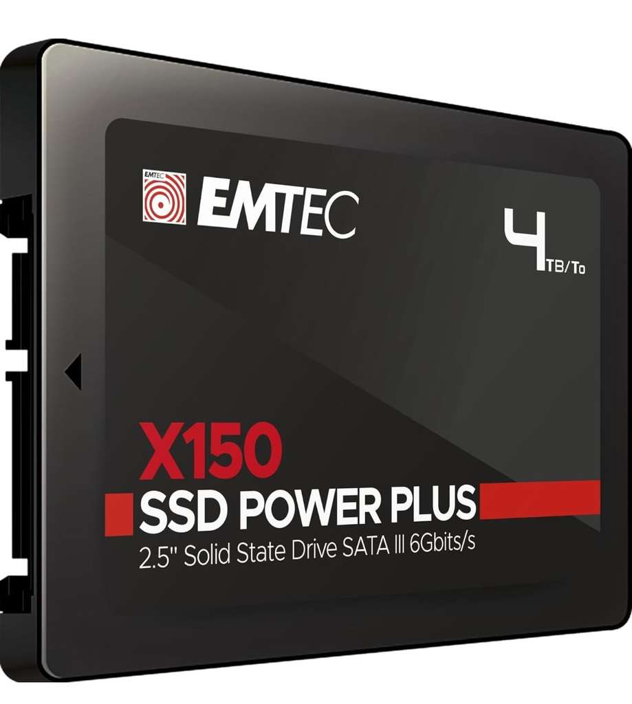 SSD Interne 2.5'' Emtec X150 Power Plus (ECSSD4TX150) - 4 To, 3D NAND, SATA  III (6 Gb/s) –