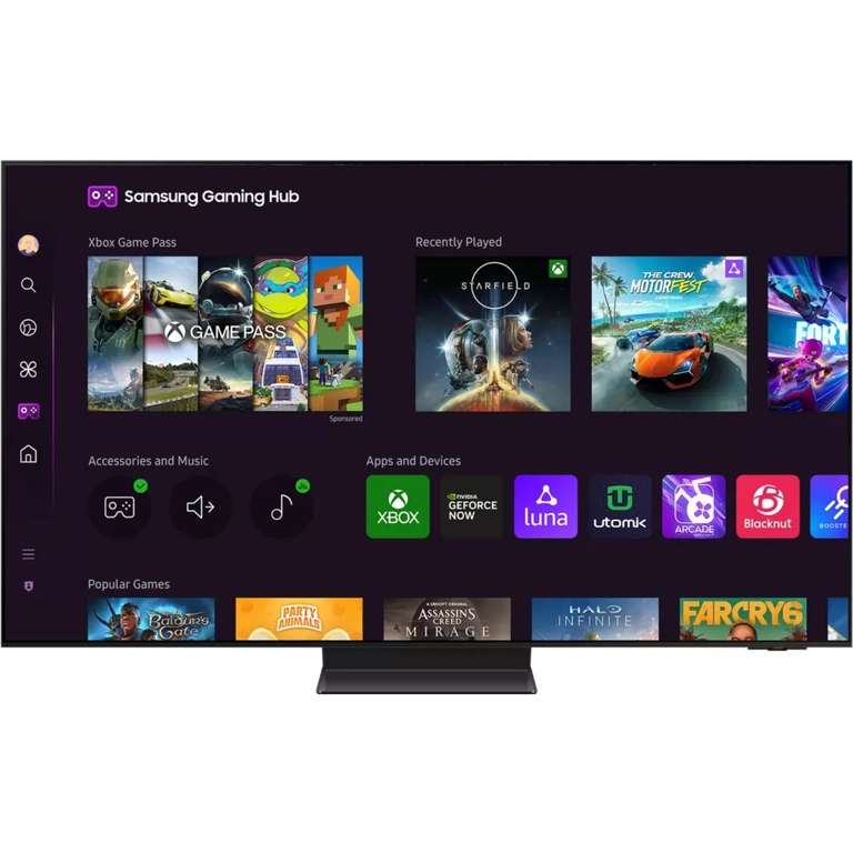 TV 55" Samsung QD-OLED TQ55S95D, 4K Ultra HD, 144Hz, Processeur NQ4 AI Gen 2, 138 cm, Smart TV Tizen, Motion Xcelerator (Via ODR de 600€)