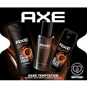 Coffret Axe : Eau de Toilette 100ml + Déodorant 200ml + Gel Douche Dark temptation 250ml
