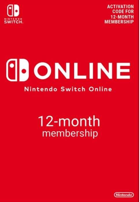 Abonnement de 12 mois au Nintendo Switch Online (Dématérialisé)