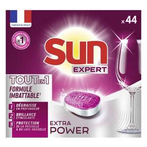 Lot de 2 paquets de 44 tablettes pour lave-vaisselle Sun Expert Extra Power - 2x44
