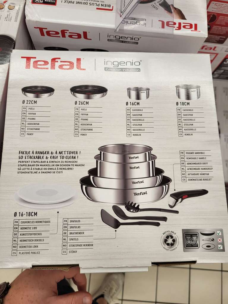 Promo Tefal set à poignée amovible 4 pièces ingenio chez Auchan