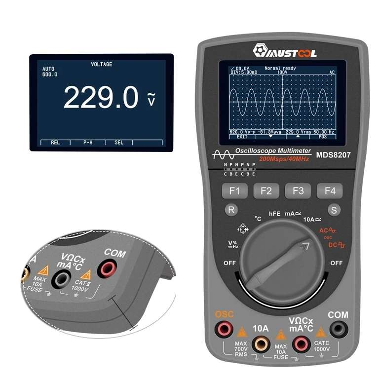 Oscilloscope et multimètre MUSTOOL MDS8207 version améliorée (Entrepôt EU)