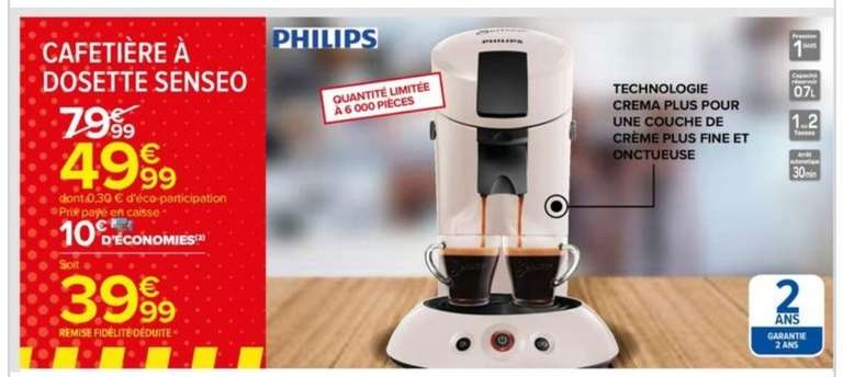 Machine à café Senseo HD7806/41 - Beige (Via 10€ sur Carte