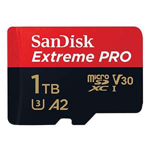 Carte mémoire microSDXC SanDisk Extreme Pro (1 To, UHS-I, Classe 10, U3, V30) + Adaptateur SD