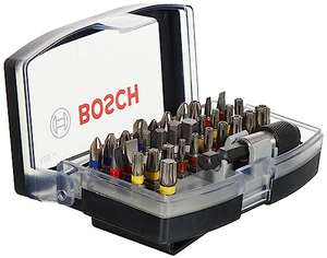 Coffret de 32 embouts de vissage Bosch Professional Extra Hard (PH, PZ, T, TH, S, HEX-Bit) - pour perforateurs et visseuses