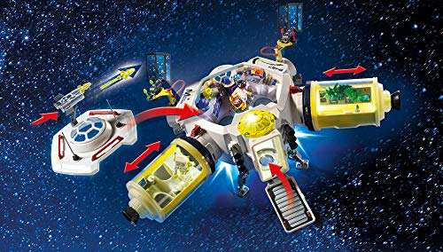 Jouet Playmobil Station Spatiale Mars- avec Deux astronautes, Un Robot, Un Lance-Missile Mobile - Space- Mission sur Mars Espace 9487