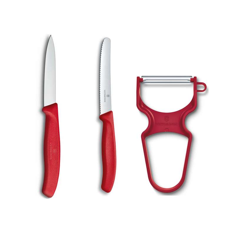 Set De 6 Couteaux à Tomates Et Saucisson Victorinox – 11 Cm, Dentés, Manches Orange, Suisse