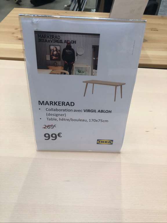 Table à manger Markerad - 170x75cm, hêtre/bouleau, Saint-Herblain (44)