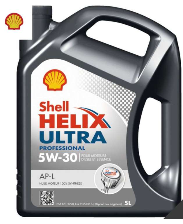 Huile moteur Shell Hélix Ultra Professional 5W-30, différentes variétés (Via 17.80€ sur Carte Fidélité)