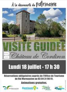 Visite Guidée Gratuite via réservations au Château de Cordiron - Burgille (25)