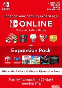 Abonnement Nintendo Switch Online Family 12 MOIS + PACK ADDITIONNEL (dématérialisé)