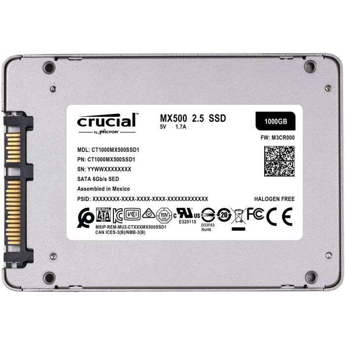 SSD 2.5" Crucial MX500 1TO SATA3