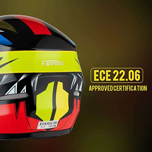 Casque de Moto Intégral Favoto Certifié ECE 22.06