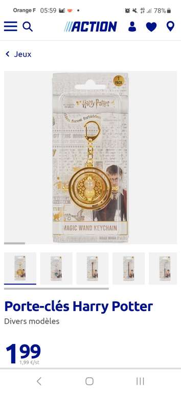 Porte-clés de collection en métal Harry Potter