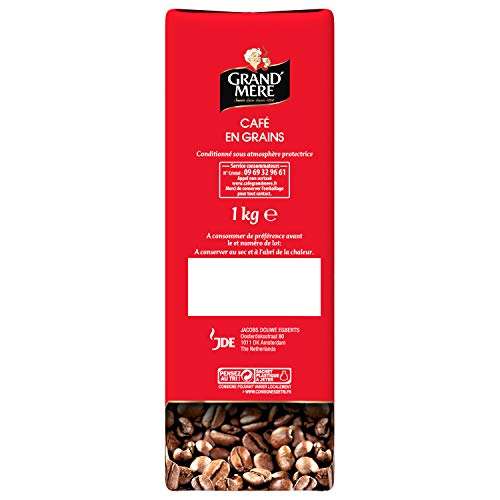 Paquet de Café en Grains Grand'Mère - 1 Kg (Via Coupon & Abonnement Prévoyez et Économisez)