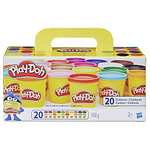 20 Pots de Pate A Modeler Play-Doh, Super Couleurs - 20 x 84g