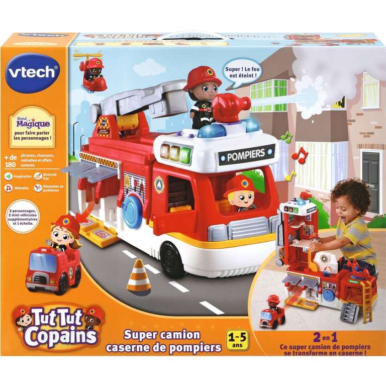 Jouet Vtech Tut Tut Copains - Super camion caserne de pompiers (Retrait en magasin)