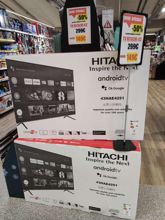 TV 43" Hitachi 43HAE4251 (Full HD, LED, Android TV) - Mauzé-sur-le-Mignon (79)