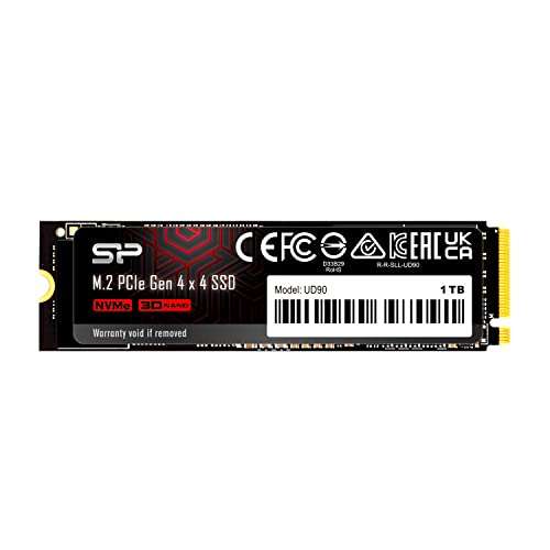 SSD interne M.2 NVMe Silicon Power UD90 GEN4 (SP01KGBP44UD9005) - 1 To, PCIe 4.0 (Vendeur tiers)